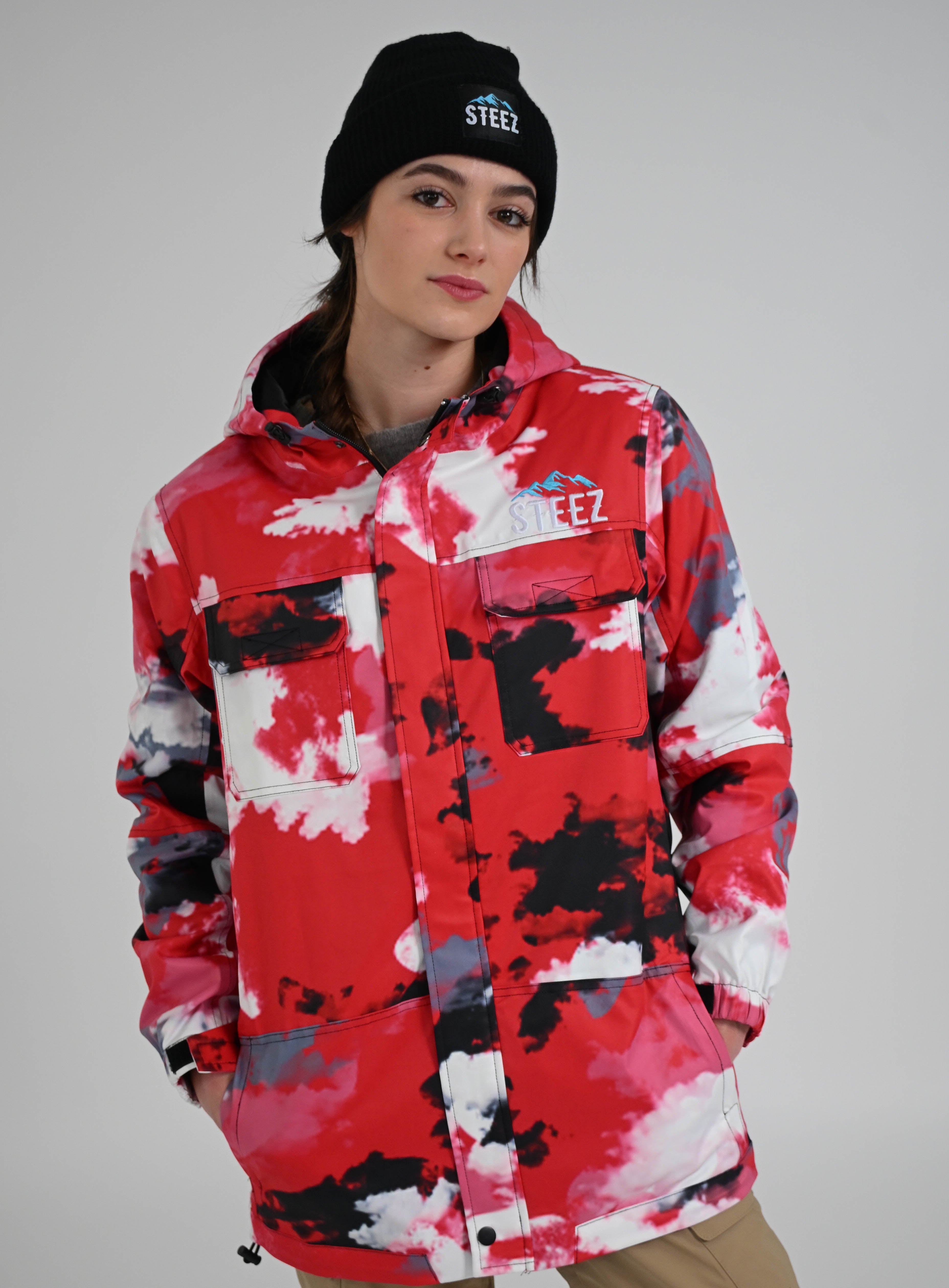 Red Camo Insulated Jacket Women
