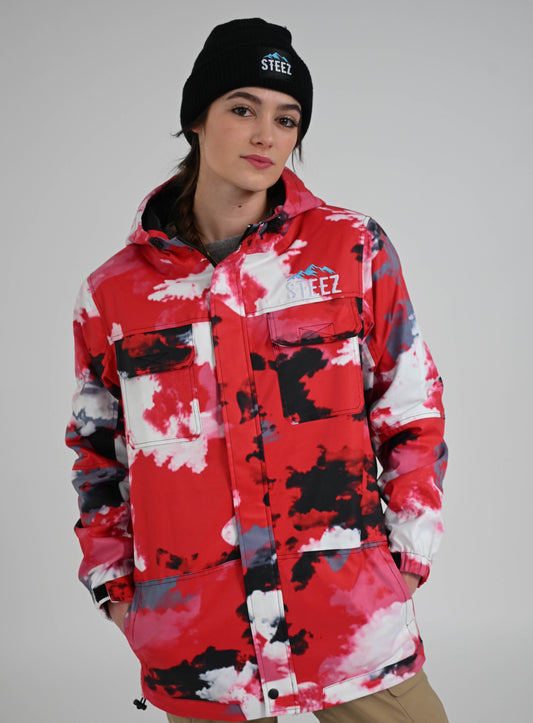 Red Camo Insulated Jacket Women
