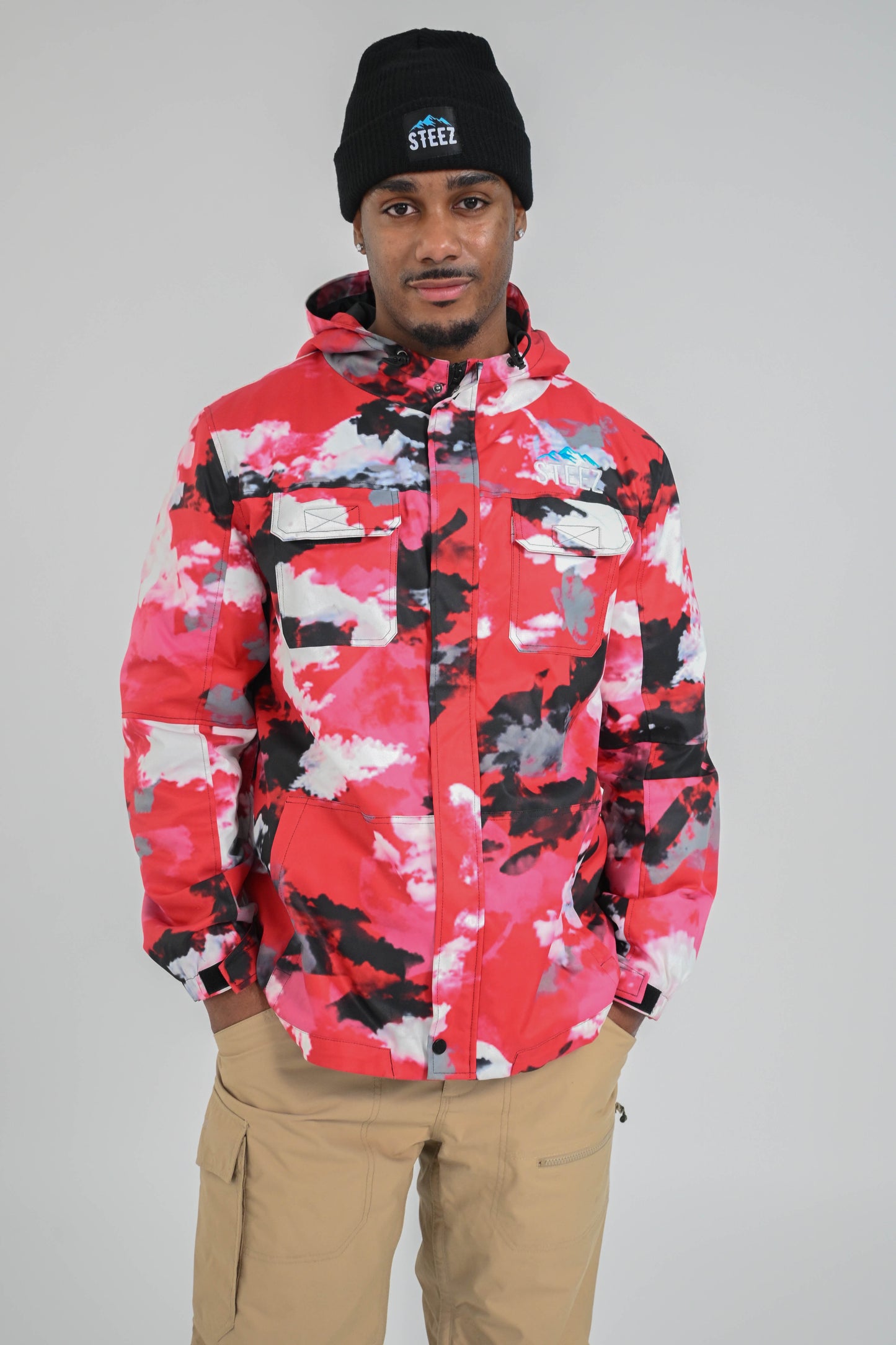 Red Camo Insulated Jacket Men